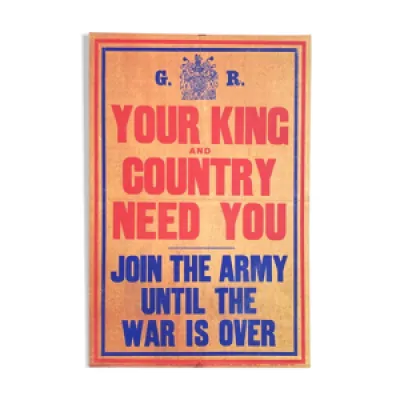 Affiche your king and country need