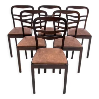 6 chaises art déco, - 1950
