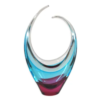 Vase bicolore en verre