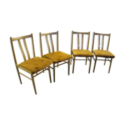 Ensemble de quatre chaises - 1960 salle