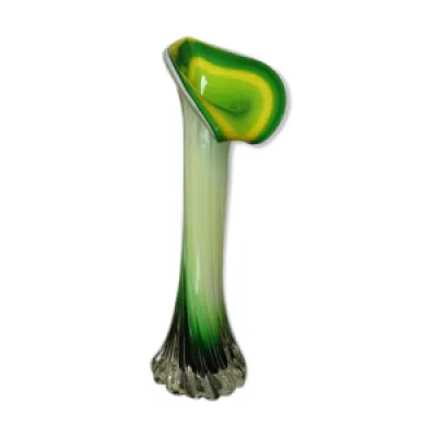 Vase soliflore arum en - verre murano vert
