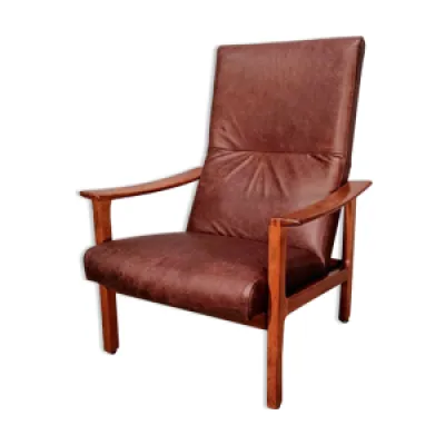 fauteuil en cuir club - 1960