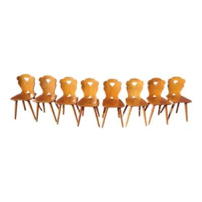 Lot 8 chaises bistrot - chalet