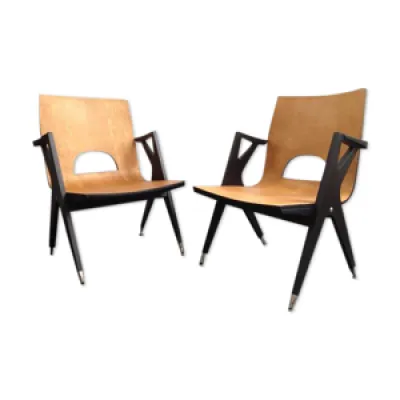 Set 2 fauteuils - 1950s