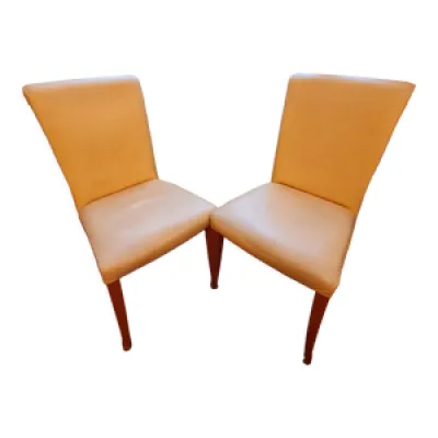 Lot de 2 chaises en cuir - poltrona