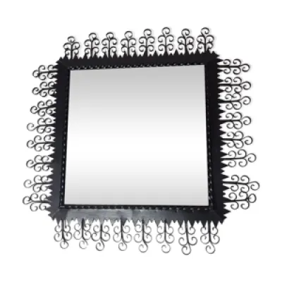 Miroir Chaty Vallauris métal noir