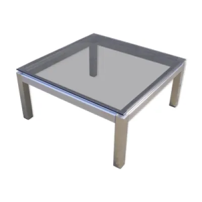 Table basse carrée en - verre