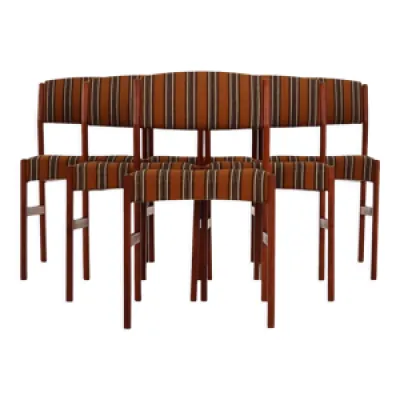 Six chaises en teck design - 1970