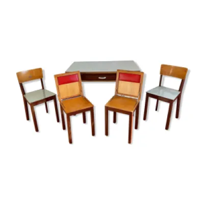 Ensemble table chaises - tabourets