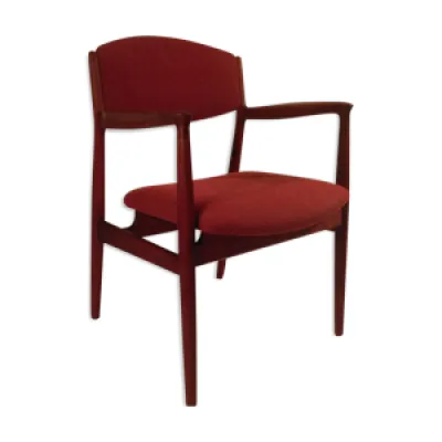 fauteuil en teck rouge