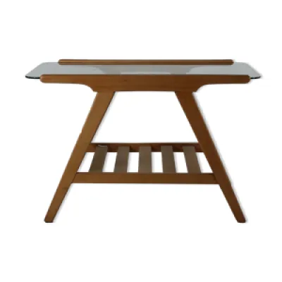 Table d’appoint en - plateau bois verre