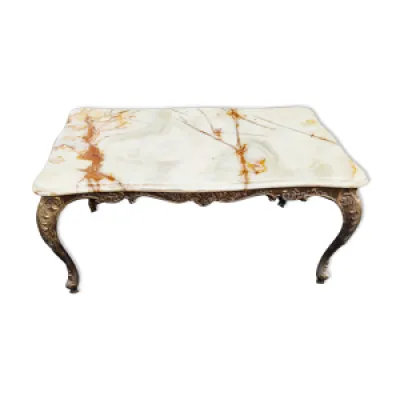 Table en marbre multicore - bronze