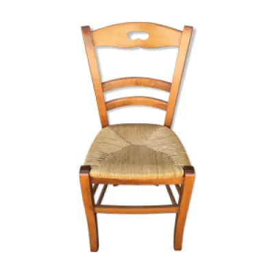 Chaise en bois massif - assise paille