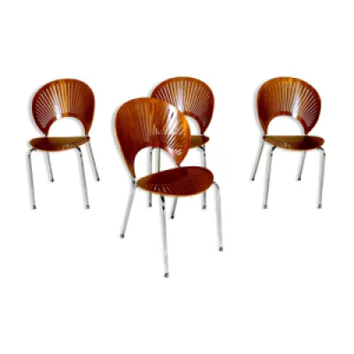 Set 4 chaises table - 1960 danemark
