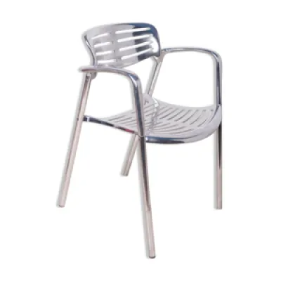 fauteuil empilable en - aluminium