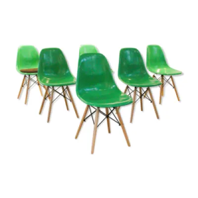 Lot de 6 chaises DSW/DSX - green
