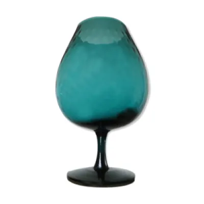 Vase Italy en verre bleu - vert turquoise
