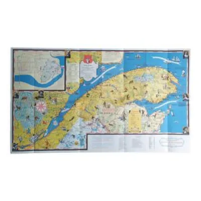 Carte de Gaspésie (Québec) - 1960