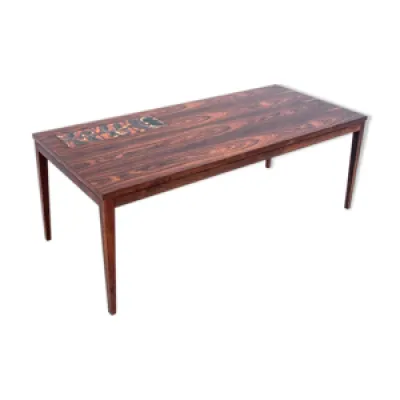 Table basse en bois de - 1960 rose