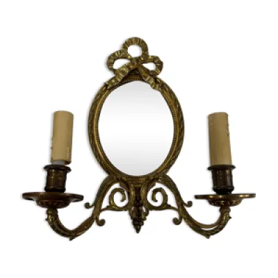 Applique miroir en bronze - style louis