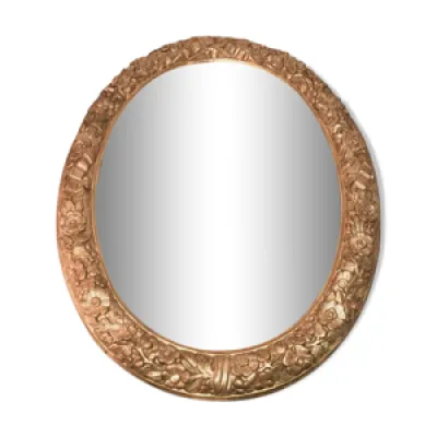 Miroir ovale en bois - cms