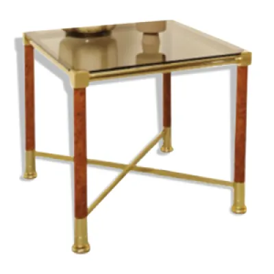 Brass coffee table with - glass top
