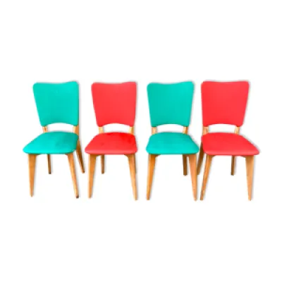 Lot de 4 chaises 70´s - ancien