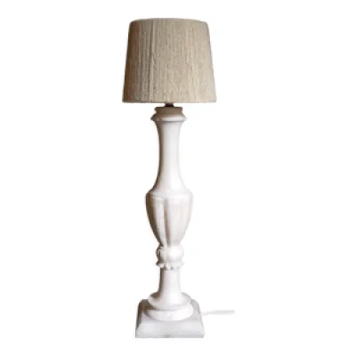 Lampe de table en albâtre, - laine vierge