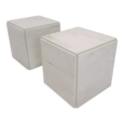 Ensemble de 2 socles - tables marbre