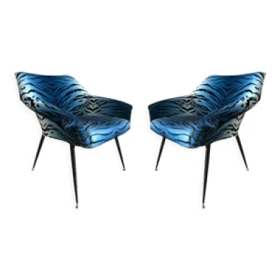 Ensemble de deux fauteuils - 1960 bleu