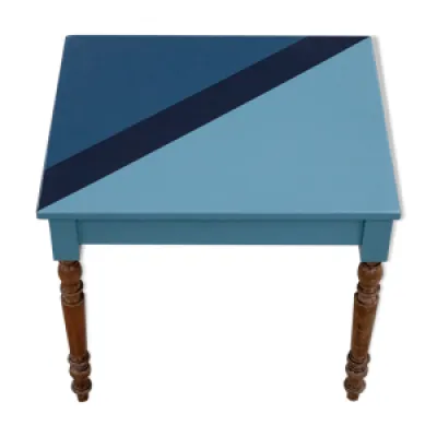 Table bureau en bois - bleus