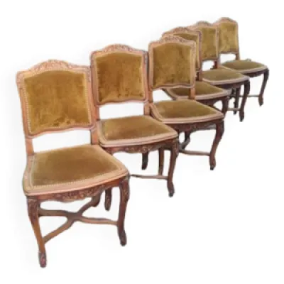 Série de 6 chaises en - massif