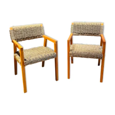 Paire de fauteuils olivier