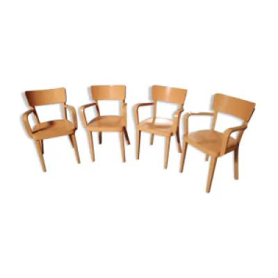 Lot de 4 fauteuils en - bois