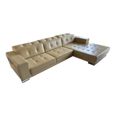 Canapé d'angle design - cuir