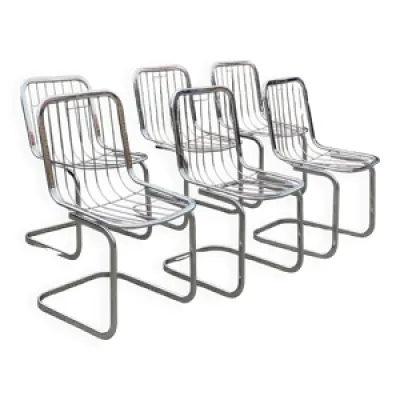 6 chaises design métal