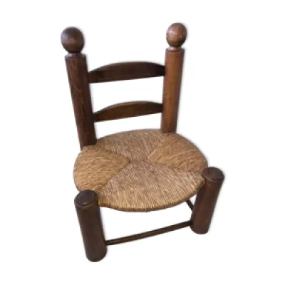 chaise paillée en bois - massif
