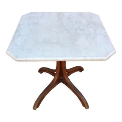Table de salon ancienne - dessus marbre