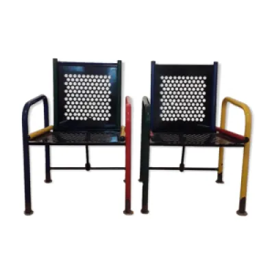 Paire de chaises cubistes - 1950