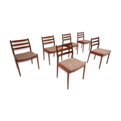 Ensemble de 6 chaises - bois milieu