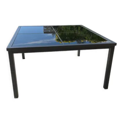 Table de jardin 8 places - aluminium verre