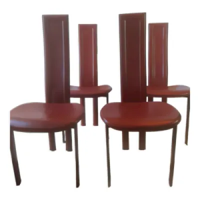 4 chaises en cuir Elena