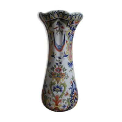 Vase Desvres Fourmaintraux Courquin XIXe french earthenware vase