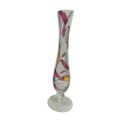 Vase soliflore en Cristal - vitrail
