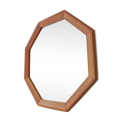 Miroir vintage en bois - verre 80