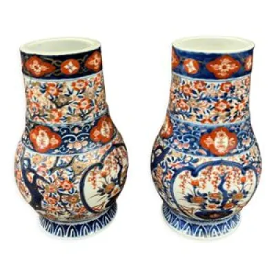 Paire de vases porcelaine - imari japon