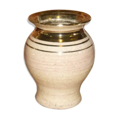 Vase en céramique beige-rosé - pelletier