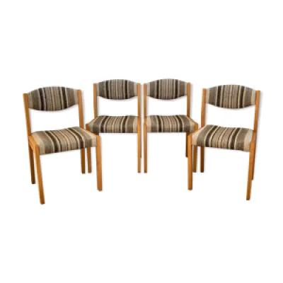 Suite de 4 chaises self - laiton laine