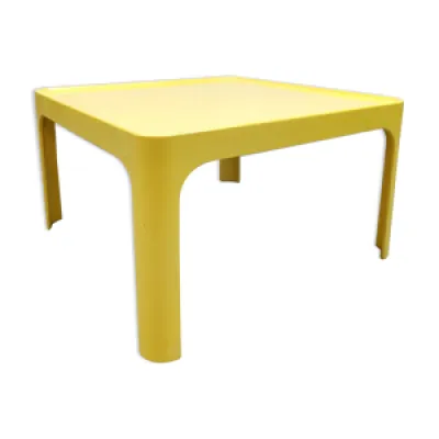 Table basse jaune vintage - fabricius