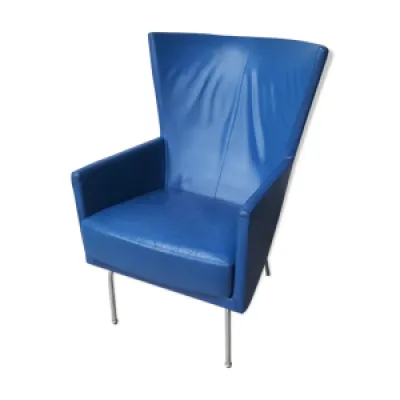 fauteuil futuriste en - cuir bleu
